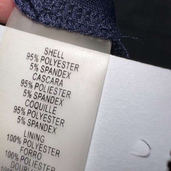 Vince Camuto Twist Knot Jersey Dress 10 Navy Blue Lined Ruched Back NWT! - Picture 12 of 16